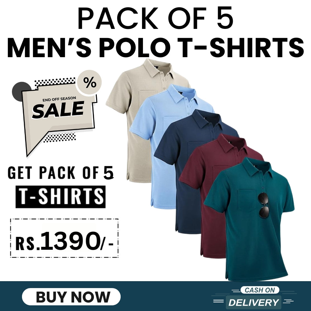 Pack of 5 Polo T-Shirt