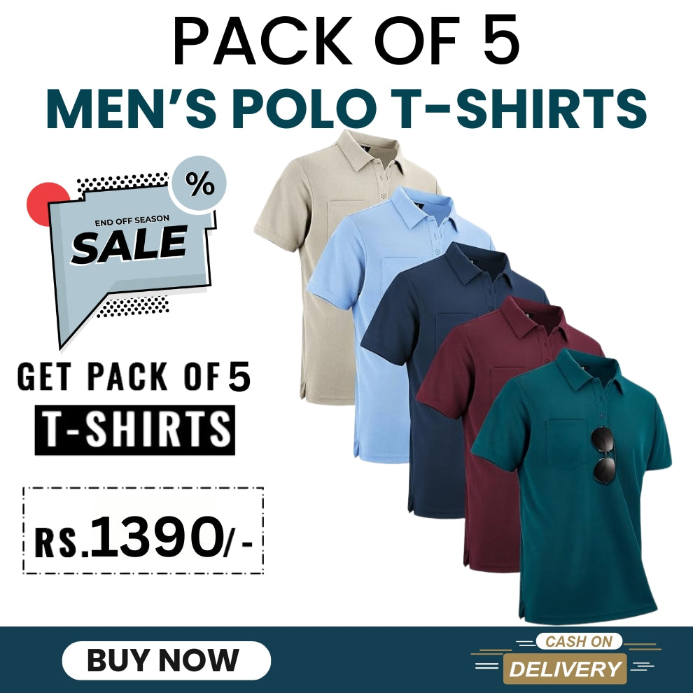 Pack of 5 Polo T-Shirt