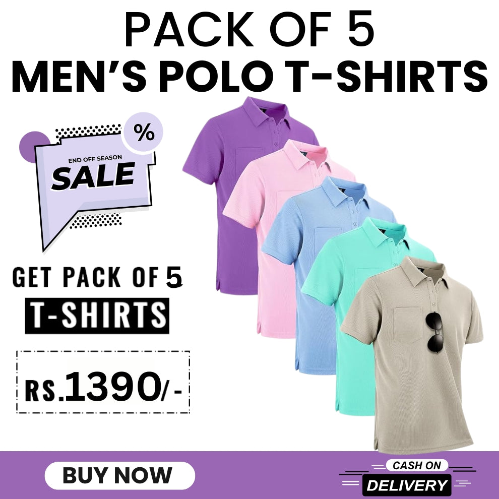 Pack of 5 Polo T-Shirt