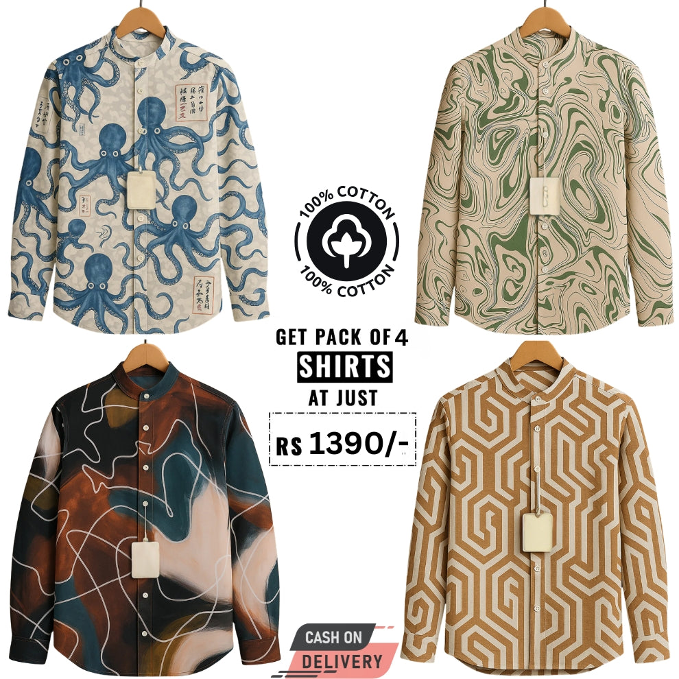 Pack of 4  Full Sleeves Shirts