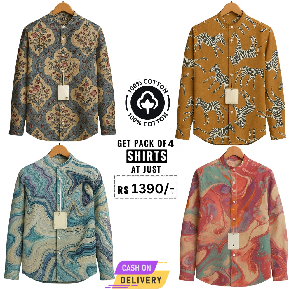 Pack of 4  Full Sleeves Shirts