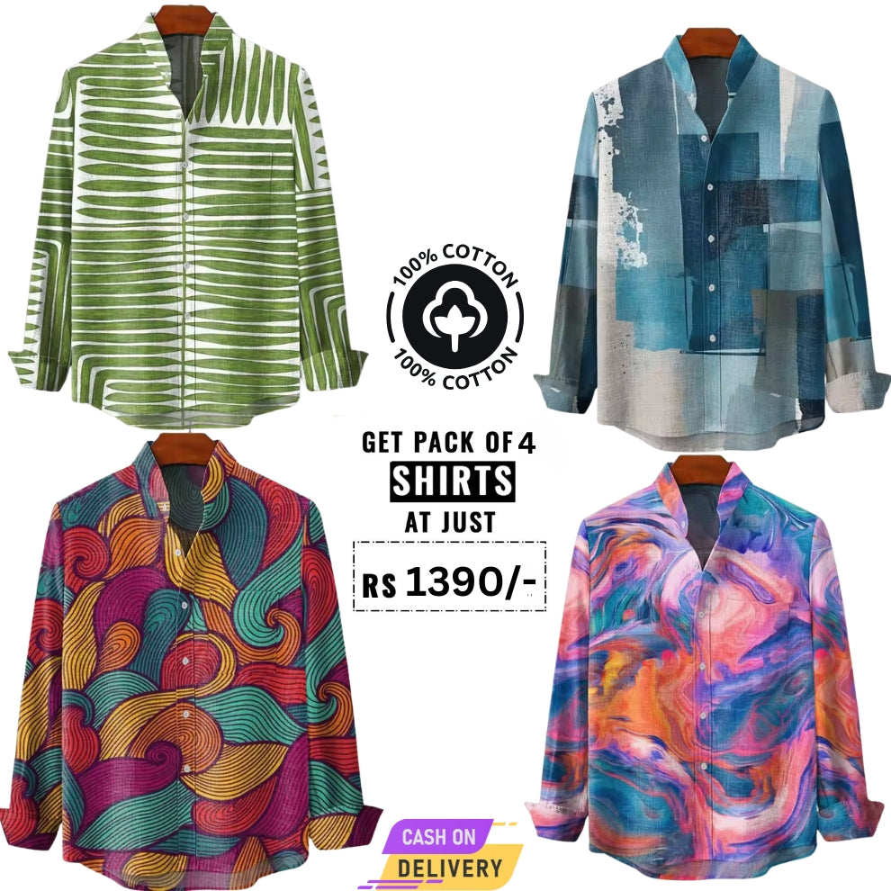 Pack of 4  Full Sleeves Shirts