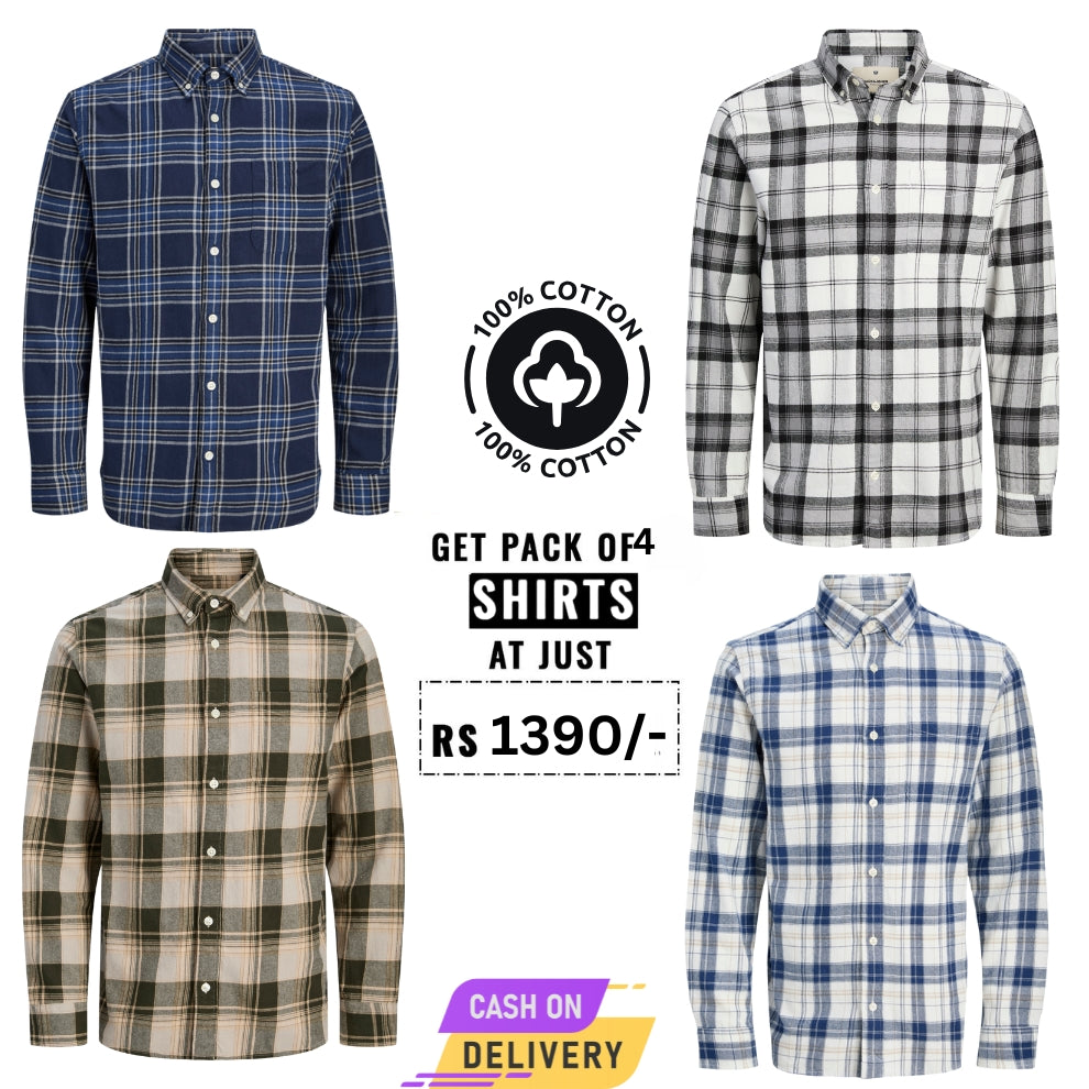 Pack of 4  Full Sleeves Shirts