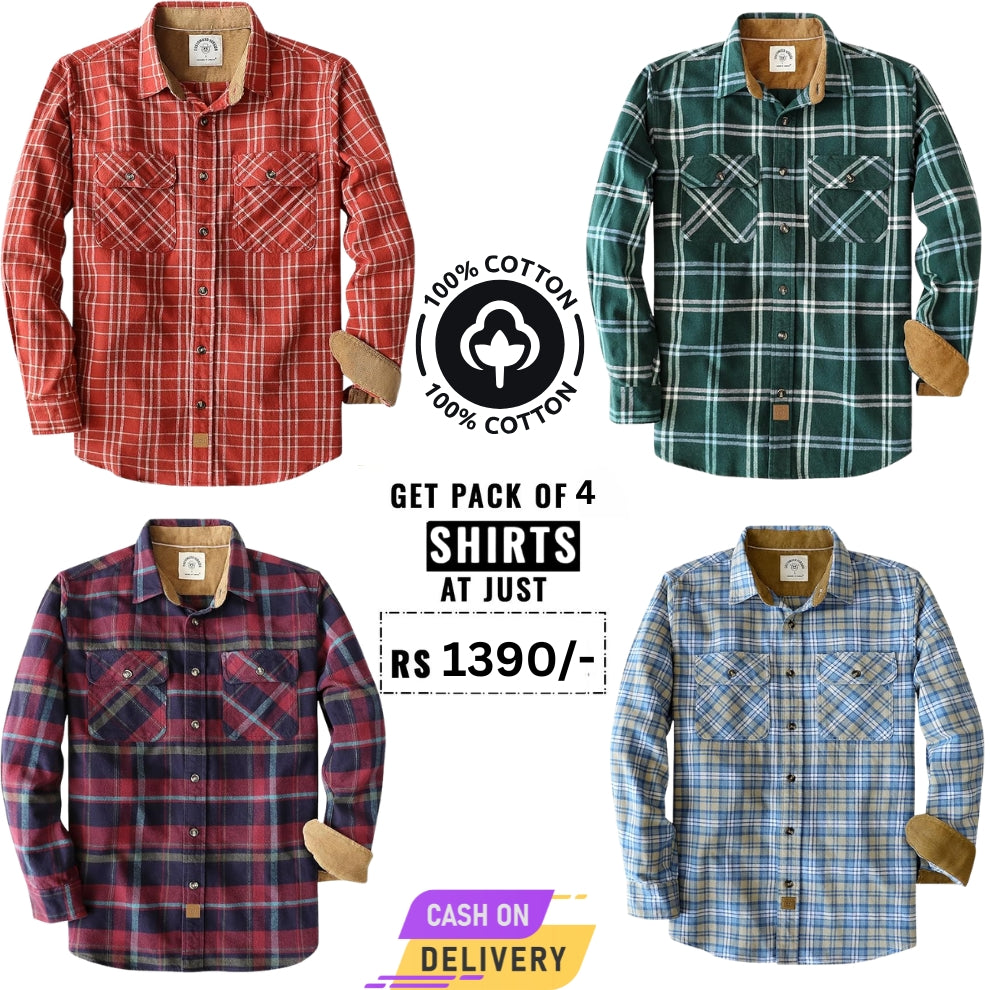 Pack of 4  Full Sleeves Shirts